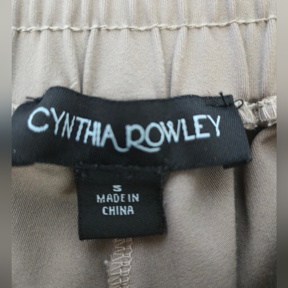 Cynthia Rowley Taupe Athletic Shorts with Elastic Waistband - Picture 2 of 9